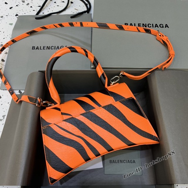 Balenciaga專櫃新款小號手提肩背女包原單沙漏包 巴黎世家虎紋沙漏包 fyj1427